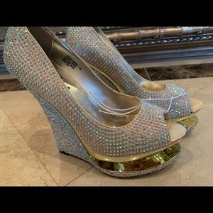 New Pleaser Rhinestone Heels Size 7...